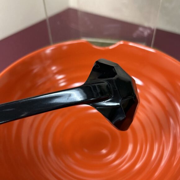 4-Piece Japanese Style Ramen Noodle Bowl Set with Spoons Orange Black - Picture 6 of 8